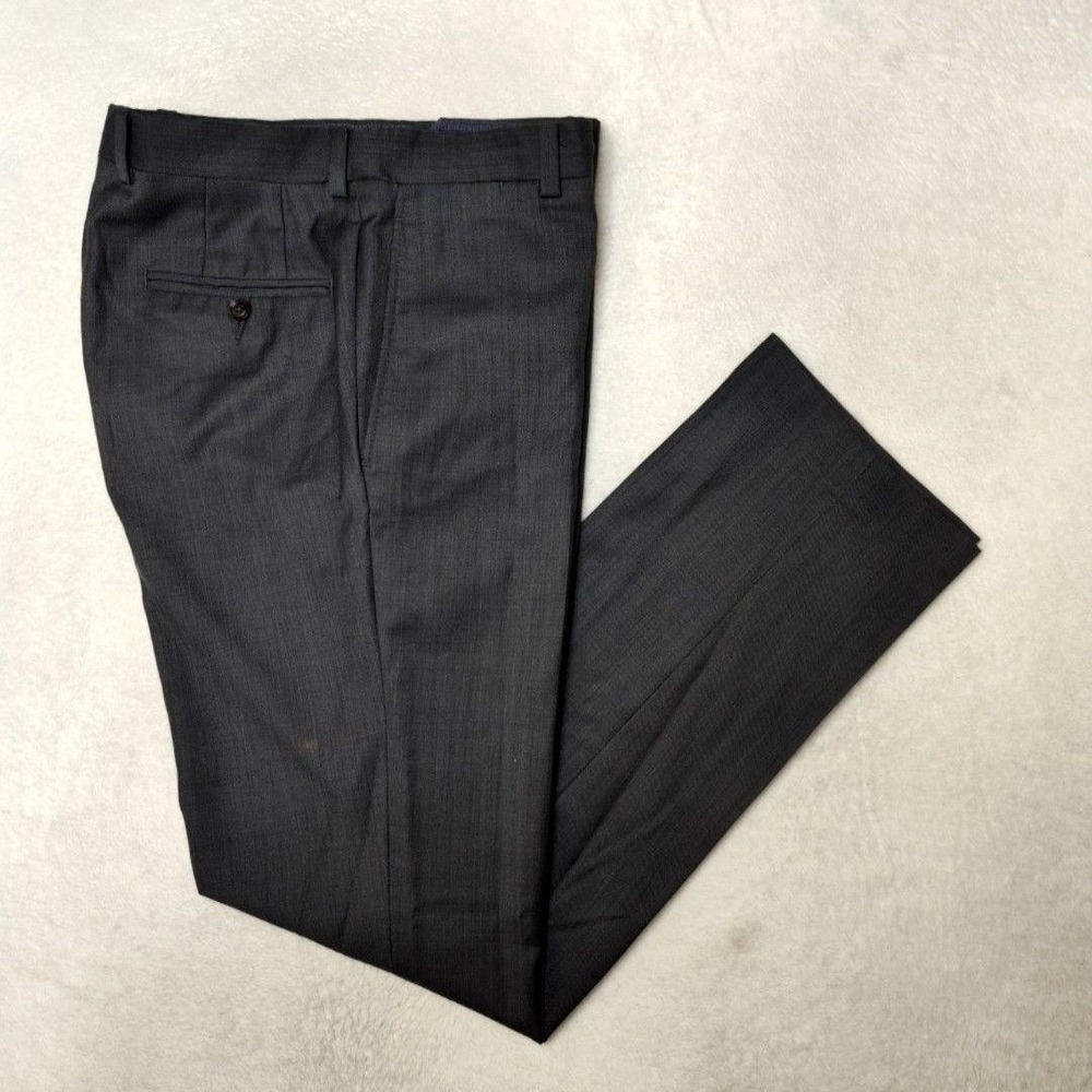 Ted Baker Pants Mens 32x32 Gray Slim Wool Jefferson Flat Front Dress Slacks Suit